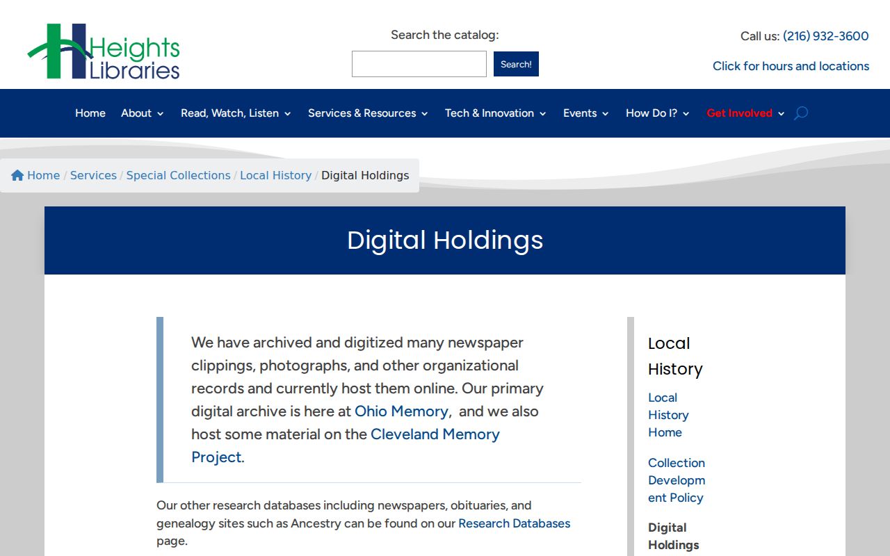 Cleveland Heights city directory digital local history holdings