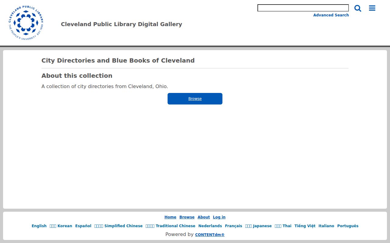 Cleveland Heights city directory Digital Gallery collection