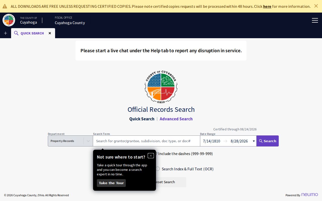 Cleveland Heights residents directory recorded document search