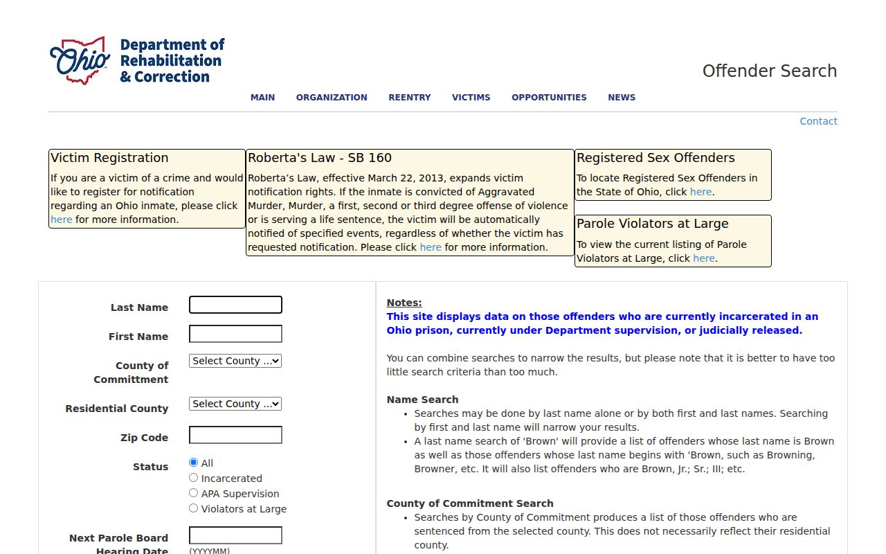 Cleveland Heights residents directory Ohio offender search