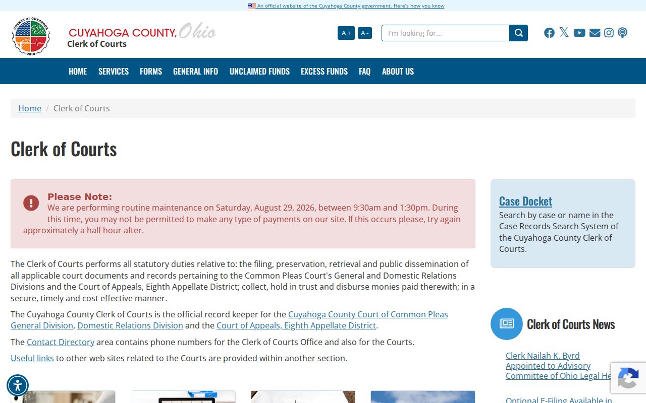 Cleveland Heights residents directory Cuyahoga Clerk of Courts
