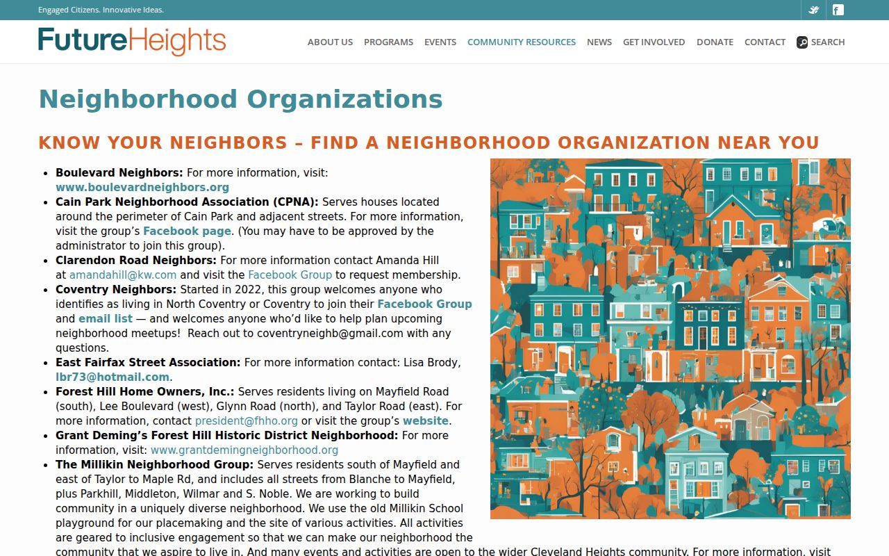 Cleveland Heights neighbors FutureHeights neighborhood organizations